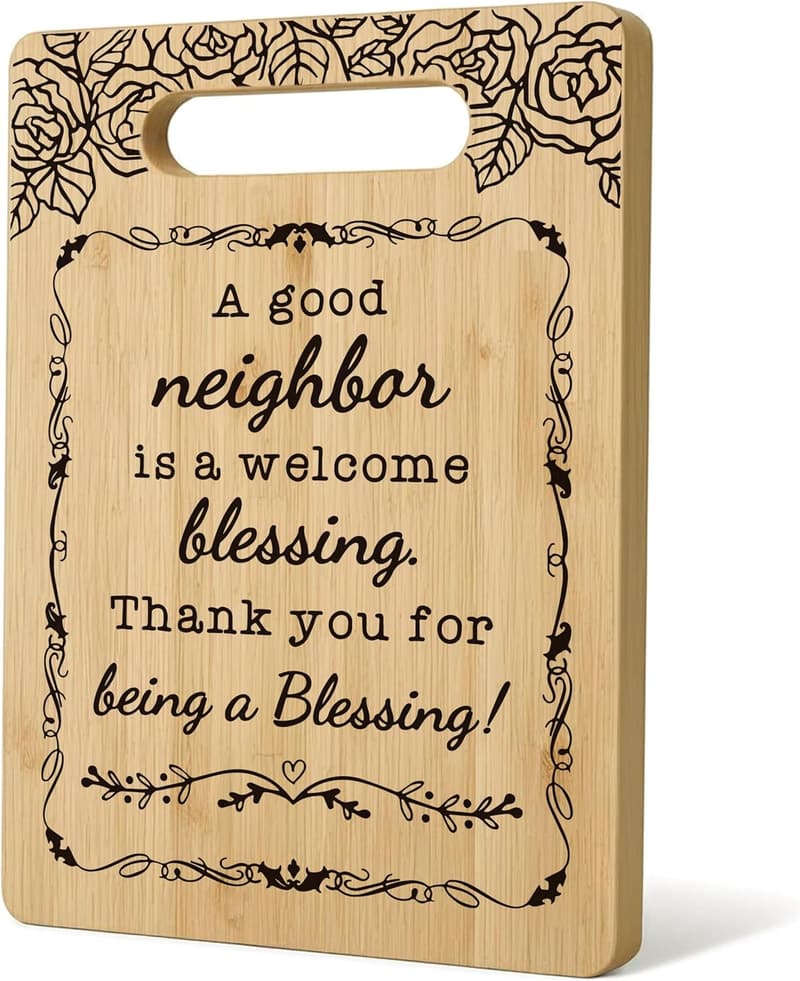 Christmas Bamboo Cutting Board - Perfect Neighbor Gift