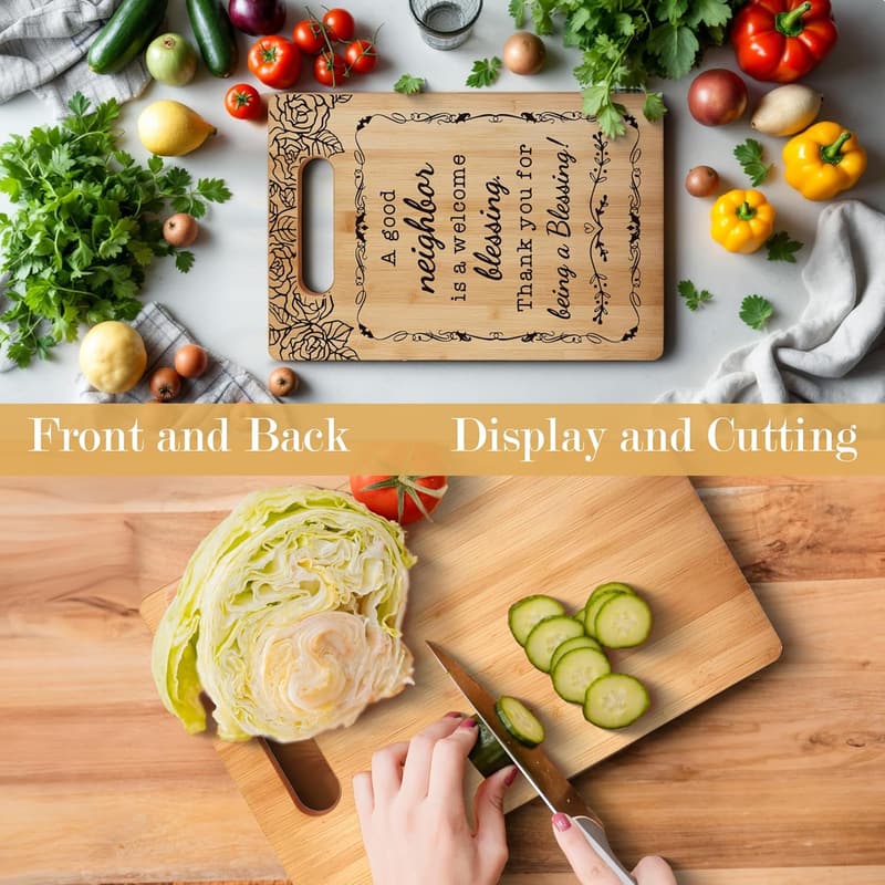 Christmas Bamboo Cutting Board - Perfect Neighbor Gift