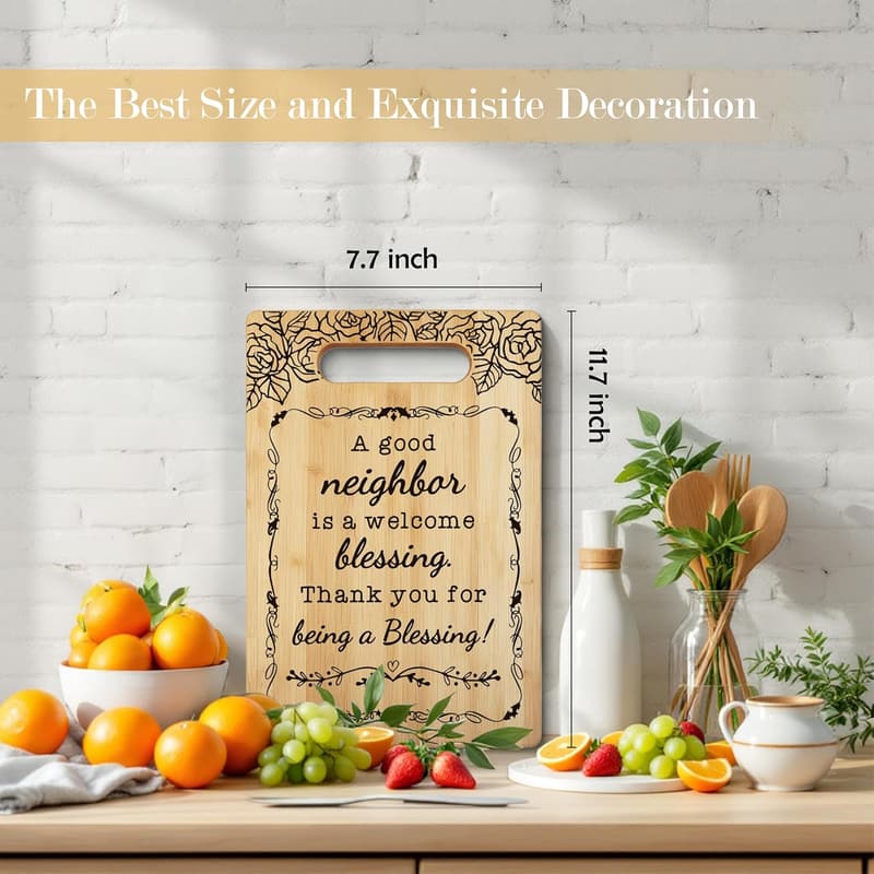 Christmas Bamboo Cutting Board - Perfect Neighbor Gift
