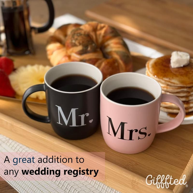 Wedding Anniversary Ceramic Coffee Mugs for Couples