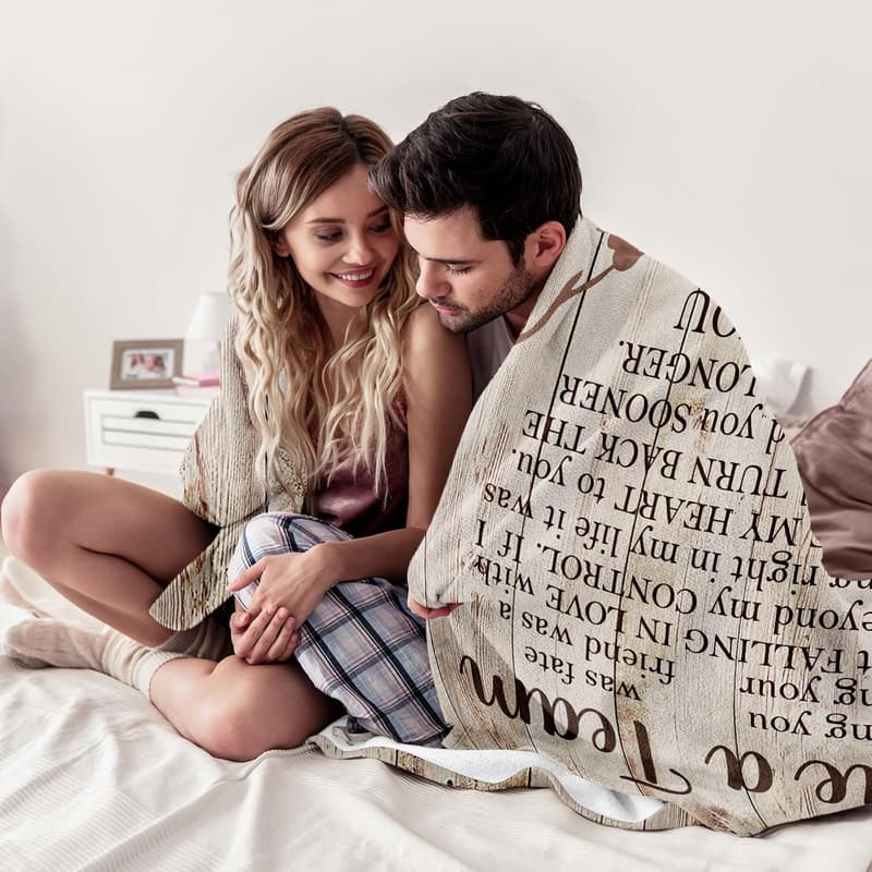 Valentine's Day Throw Blanket for Newlywed Couples, 60