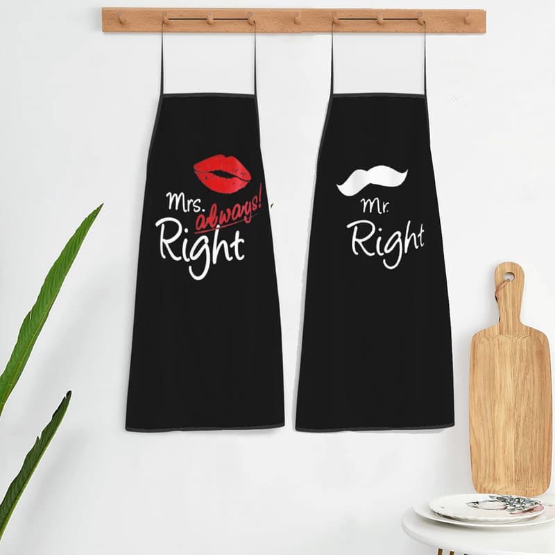 Couples' Mr & Mrs Aprons – Ideal for Anniversaries & Gifts