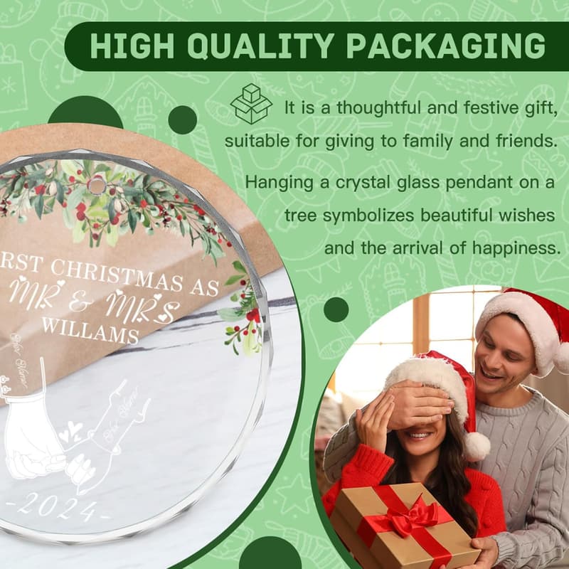 2024 Personalized Engagement Ornament for Newlyweds