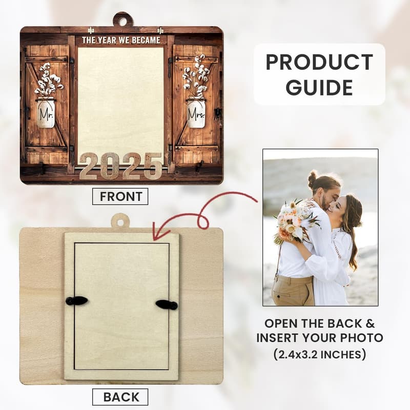 Personalized Wedding Gifts 2025 - Custom Photo Frame & Ornaments
