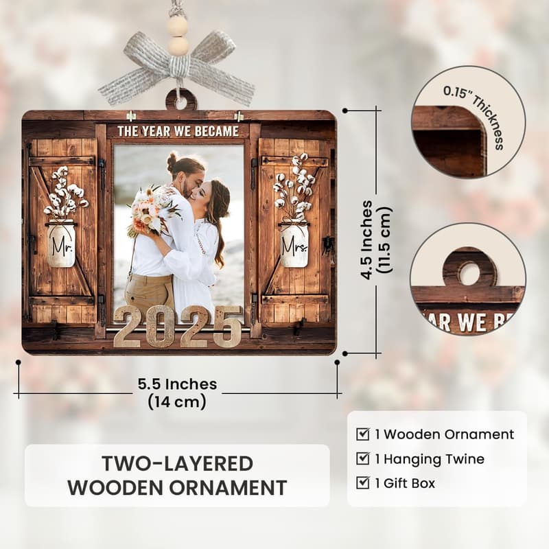 Personalized Wedding Gifts 2025 - Custom Photo Frame & Ornaments