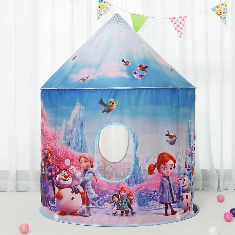 Indoor Playhouse for Kids - Ice Castle Tent with Star Lights