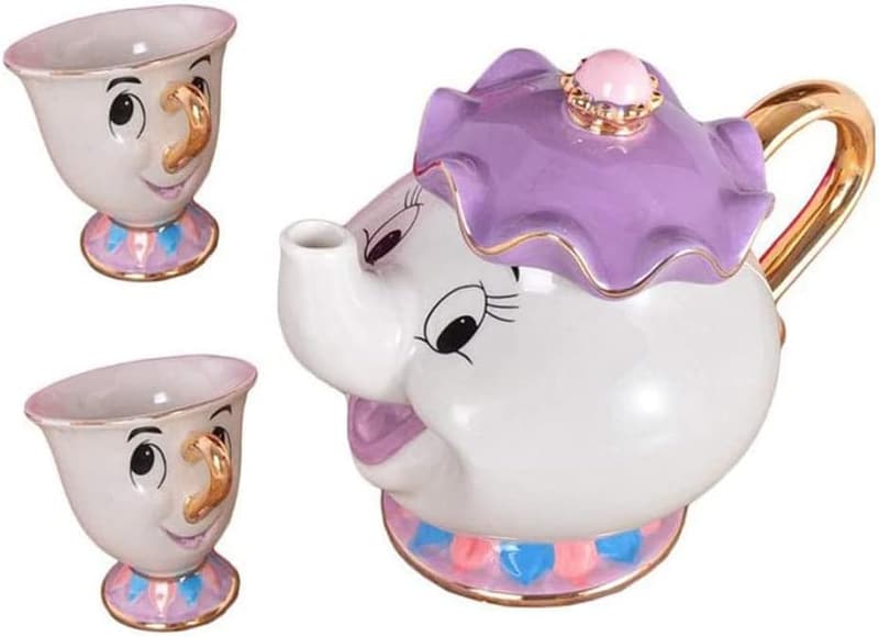 Disney Beauty and The Beast Mrs. Potts Teapot & Cup Set