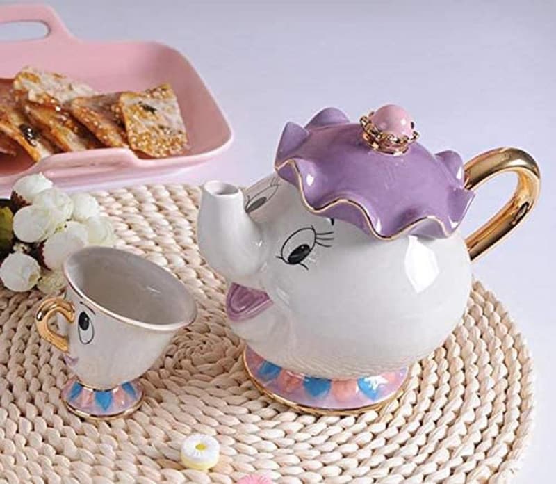Disney Beauty and The Beast Mrs. Potts Teapot & Cup Set