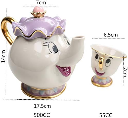 Disney Beauty and The Beast Mrs. Potts Teapot & Cup Set