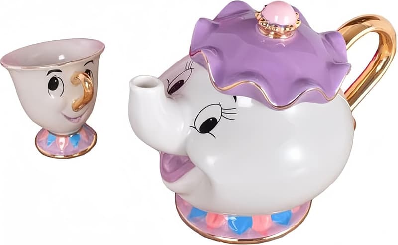 Beauty and the Beast Mrs. Potts & Chip Sculpted Teapot Set
