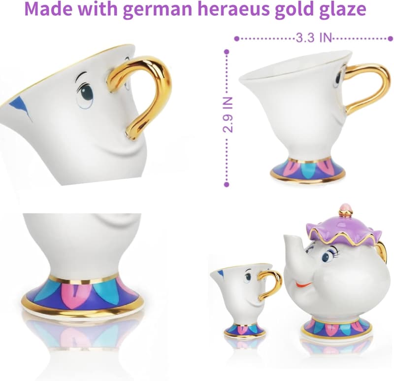 Disney's Mrs. Potts & Chip Teacups - Set of 2