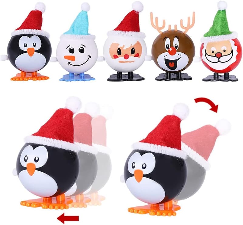 24-Pack Christmas Wind-Up Toys for Party Favors and Stocking Stuffers