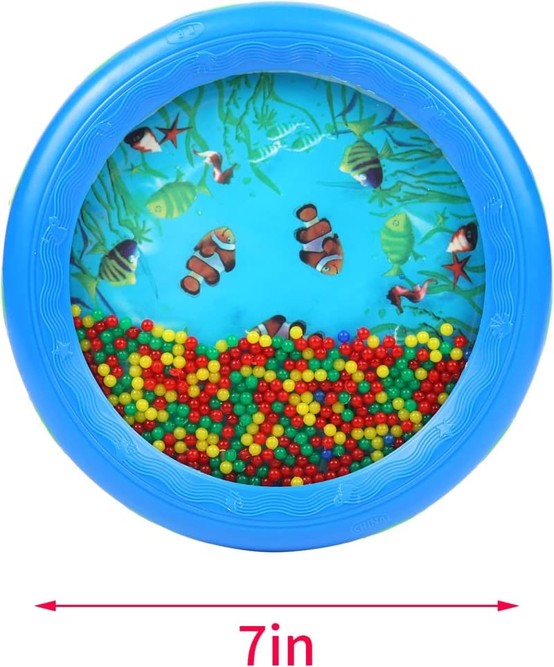 Ocean Drum Music Tool for Kids - Gentle Sea Sound Gift (Blue)