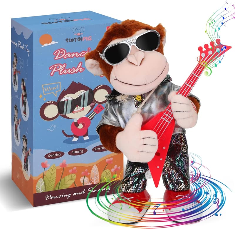 Dancing Monkey Plush Toy - Educational Musical Toy for Kids