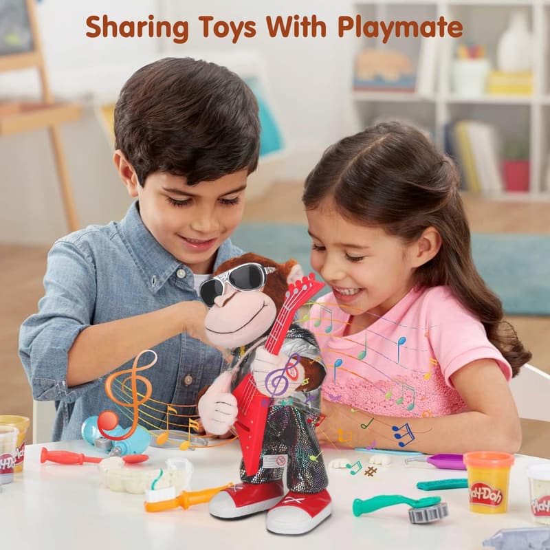 Dancing Monkey Plush Toy - Educational Musical Toy for Kids
