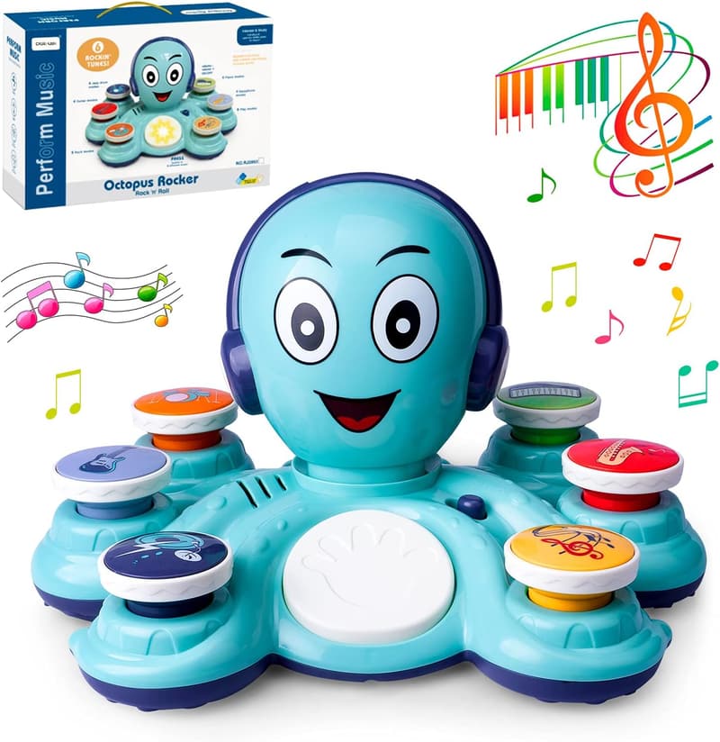 Musical Octopus Toy for Toddlers - Educational Birthday Gift