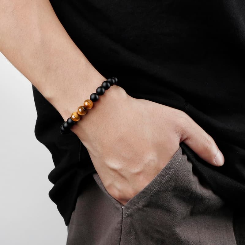 Tiger Eye Bracelet for Men - Perfect Gift for Dad, Husband, or Son