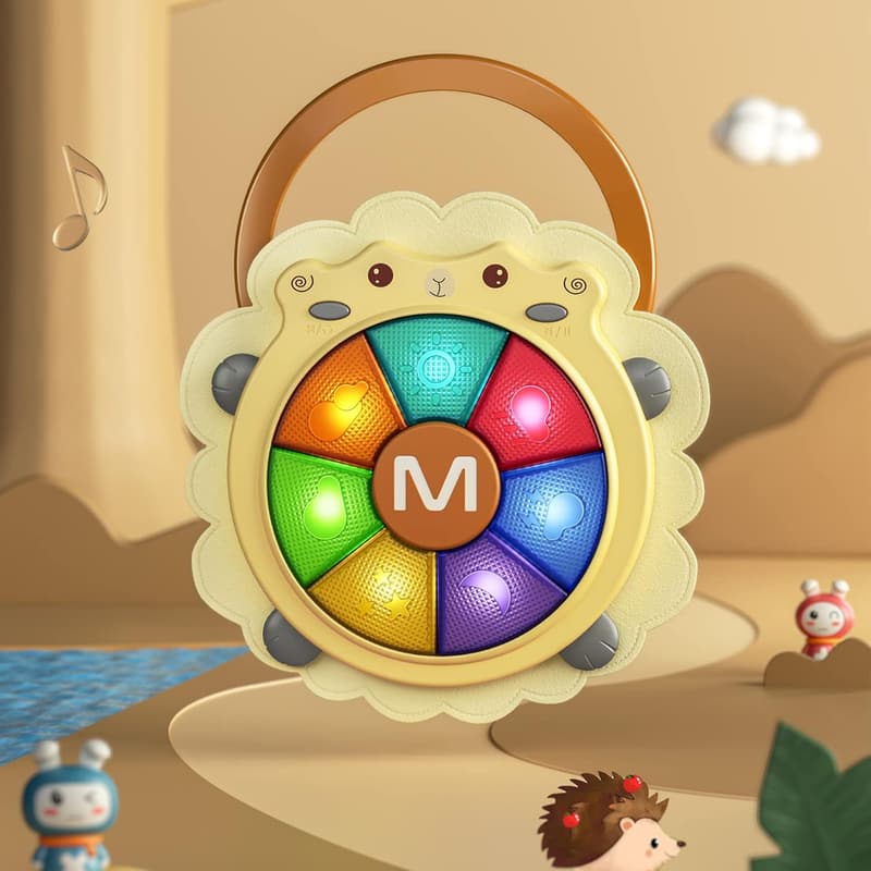 Light-Up Musical Drum Toy for Toddlers - Educational Gift
