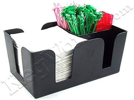 Medium Black Bar Caddy with 6 Compartments