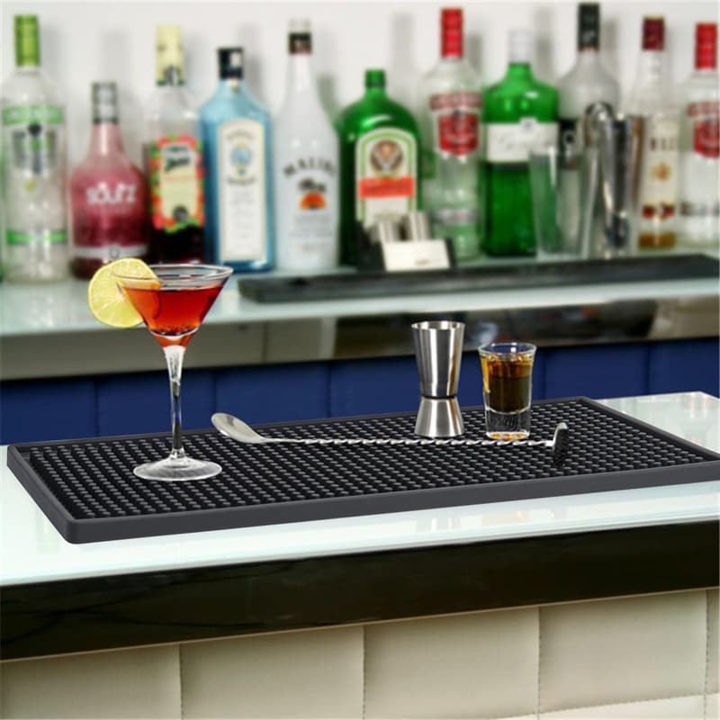 PVC Bar Service Mats - 2PCS Spill Mats for Cocktails & Drinks