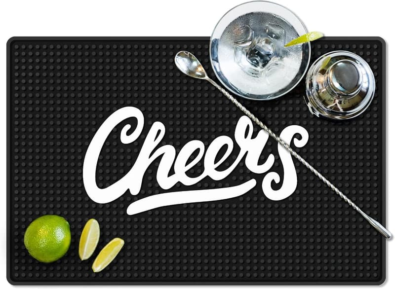 Cheers Spill-Proof Rubber Bar Mat - 18