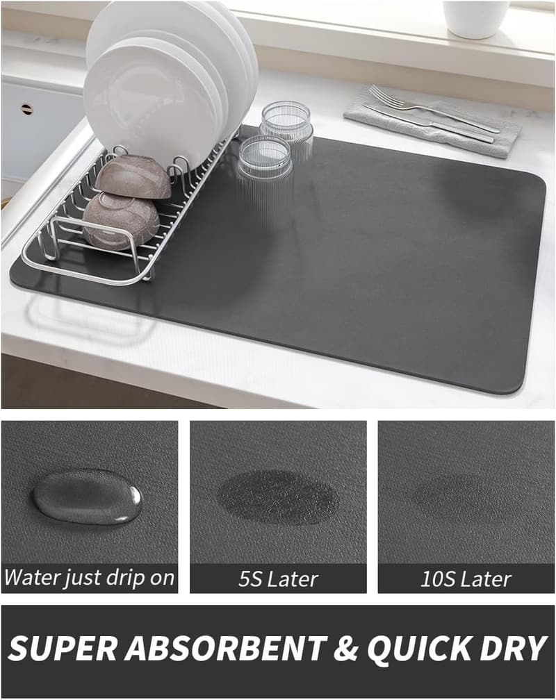 Absorbent Rubber Coffee Mat for Kitchen Counter