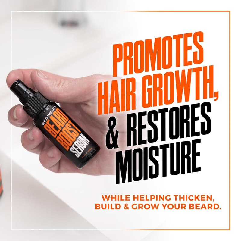 Beard Growth Serum 2-Pack with Biotin & Caffeine - Natural Care