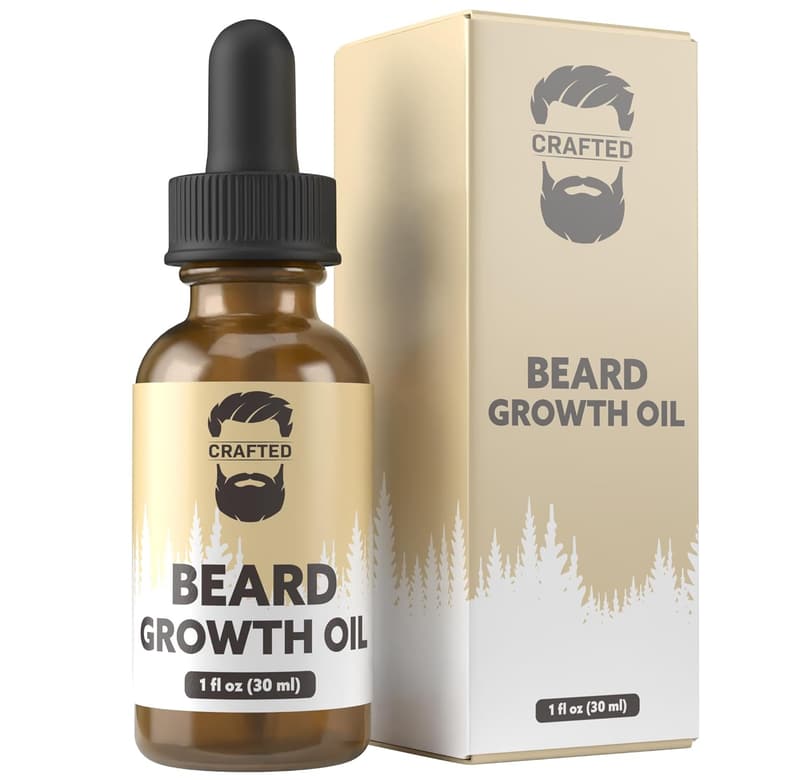 Beard Growth Oil Serum - Unscented, 1 fl Oz for Thicker Beards