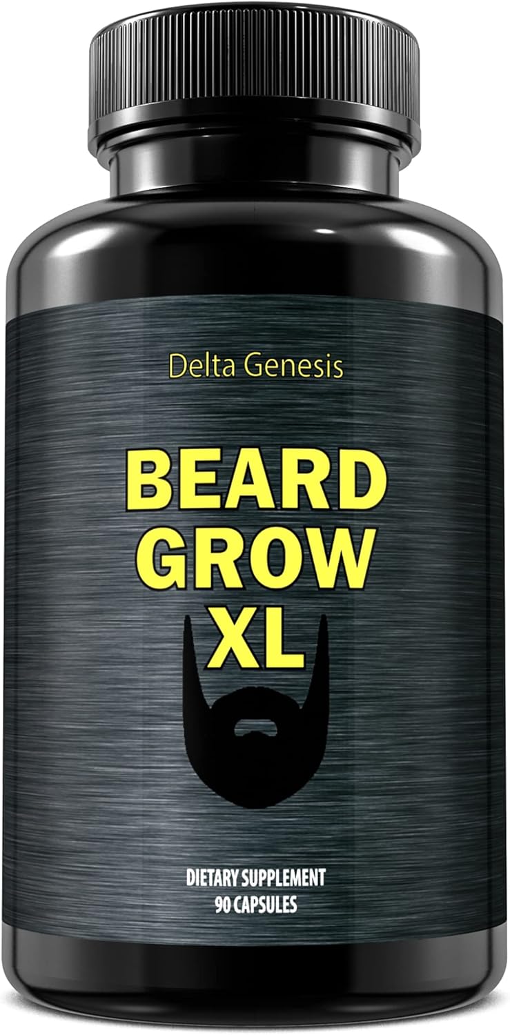 Beard Growth Supplement - Vegan Formula for Thicker Beards