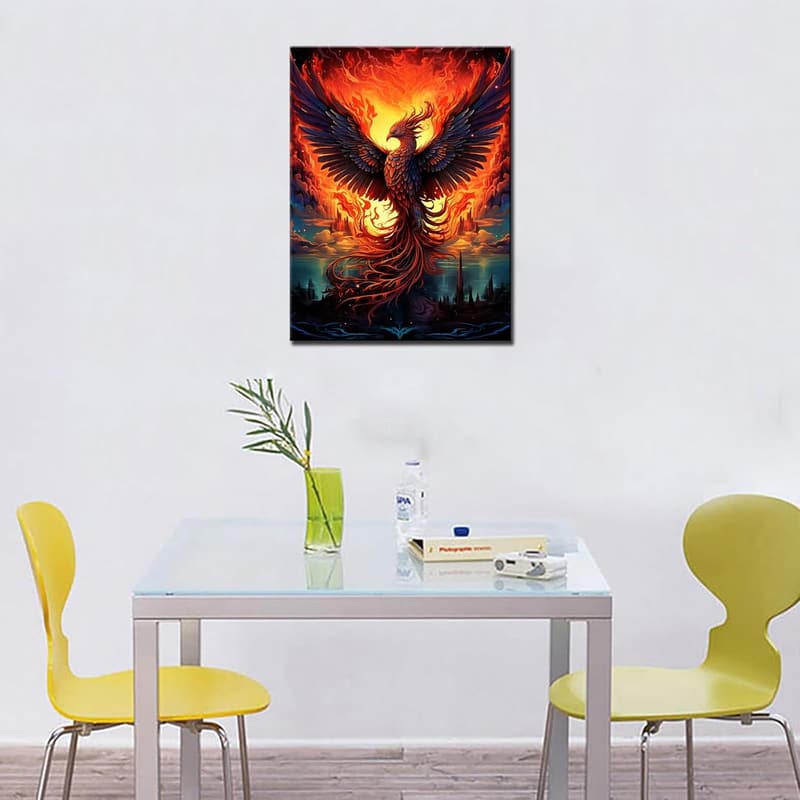 Fire Phoenix 5D Diamond Painting Kit for Adults - Home Decor