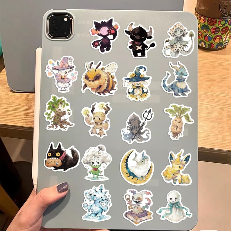 50 Pcs Waterproof Fantasy Cryptid Sticker Pack for Crafts