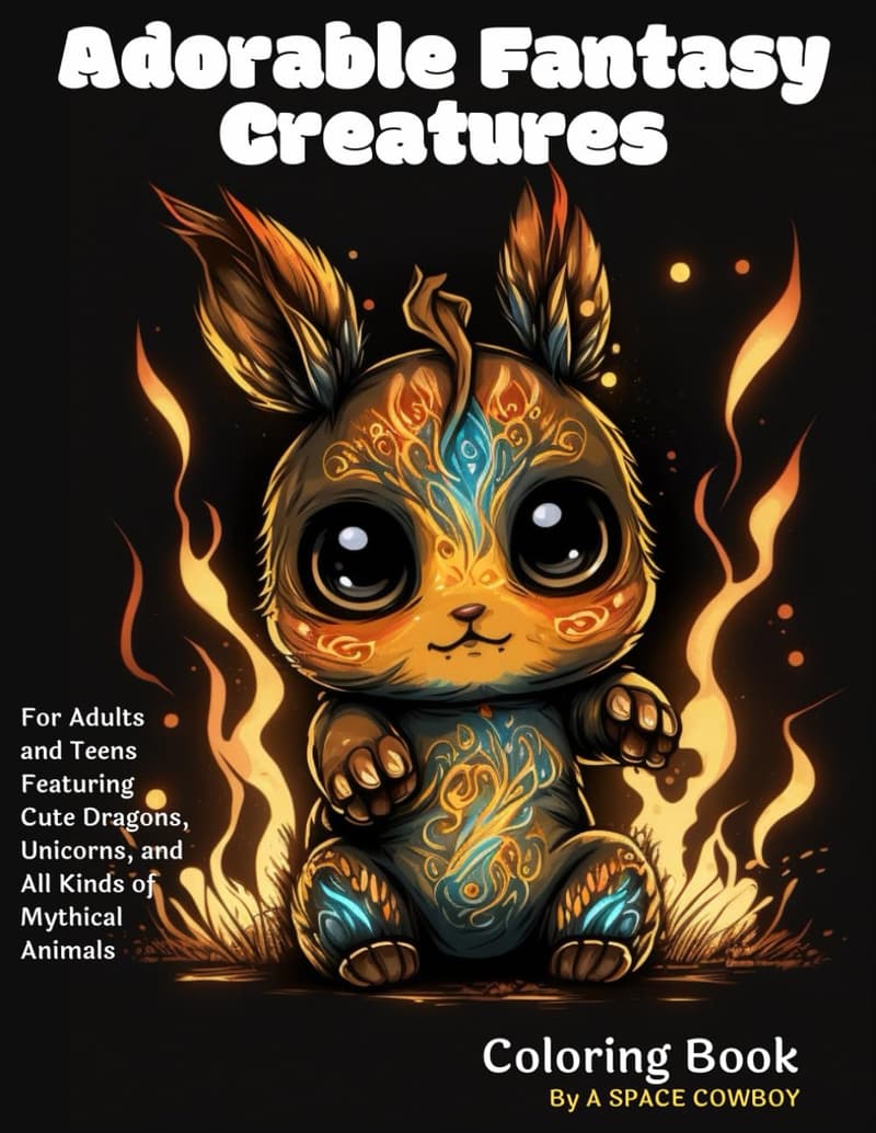 Fantasy Creatures Coloring Book for Teens & Adults