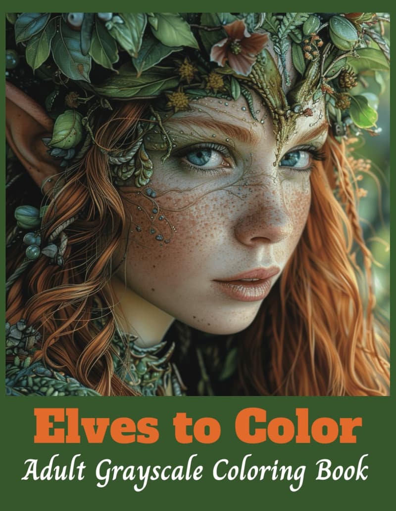 Adult Grayscale Coloring Book: Mythical Creatures for Relaxation