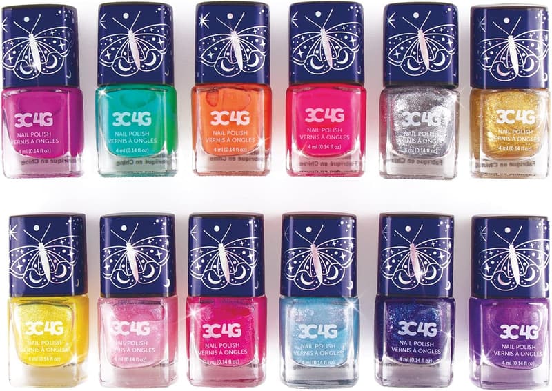 Celestial 12-Pack Non-Toxic Nail Polish Set for Girls