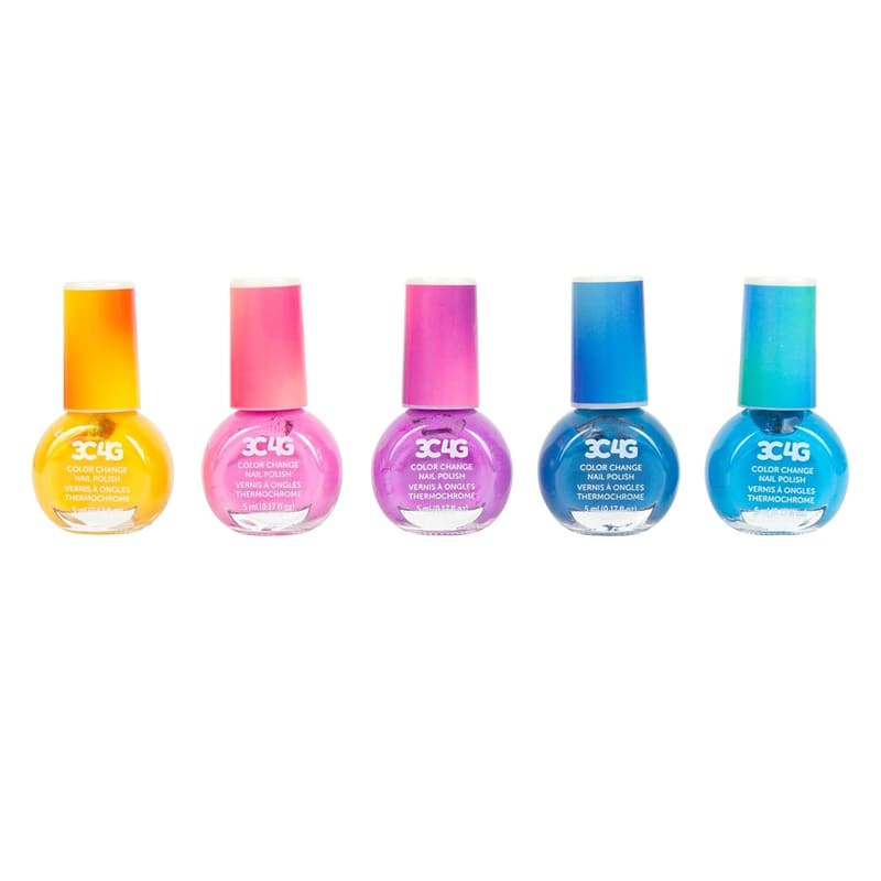 Color Changing Nail Polish Set for Girls - 5 Non-Toxic Shades