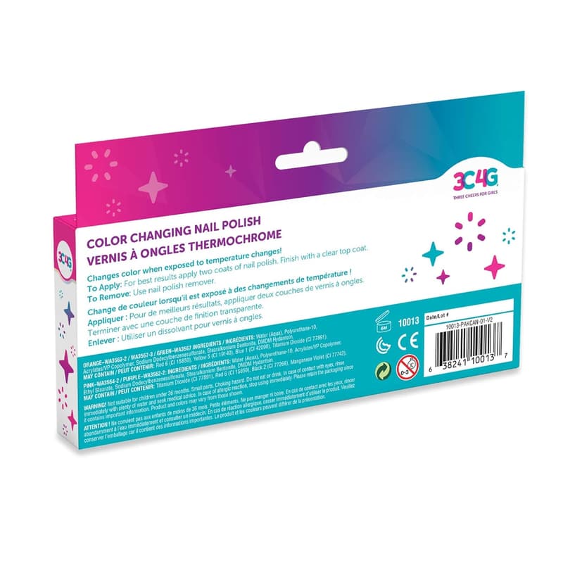 Color Changing Nail Polish Set for Girls - 5 Non-Toxic Shades