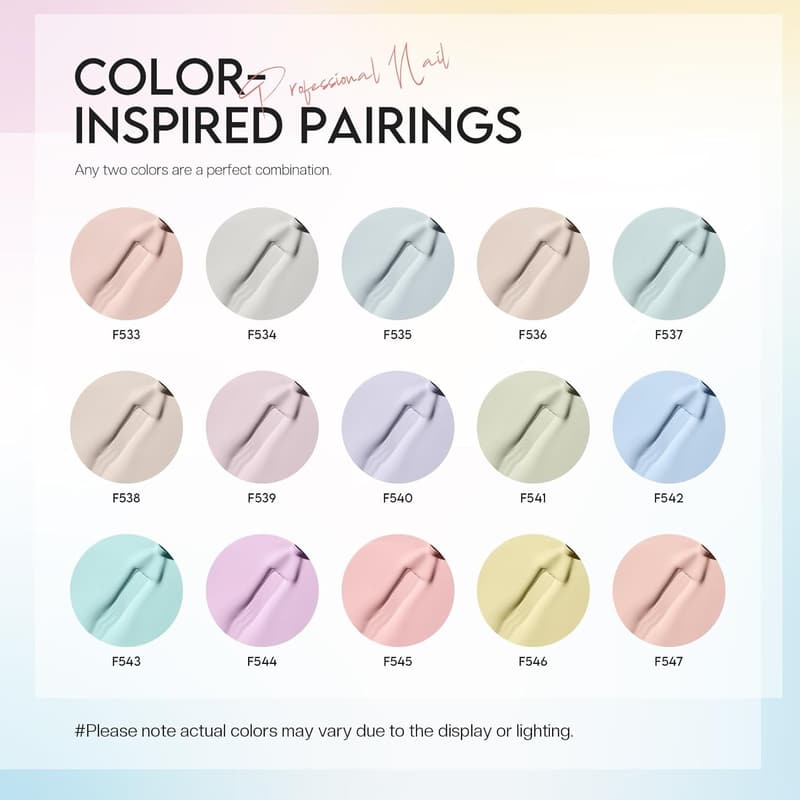Pastel Macaron Nail Polish Set - 15 Quick Dry Colors for Women
