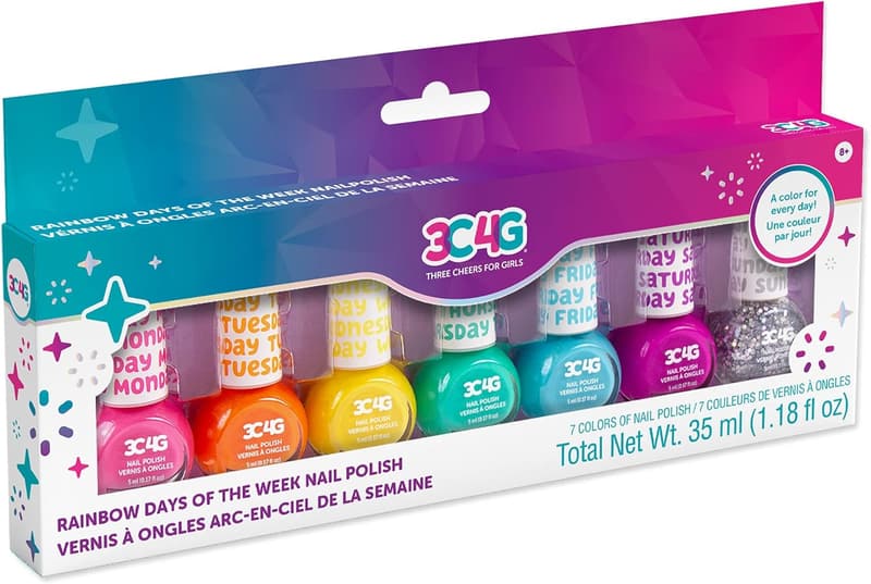 Non-Toxic Nail Polish Set for Girls - 7 Vibrant Colors, Ages 8+