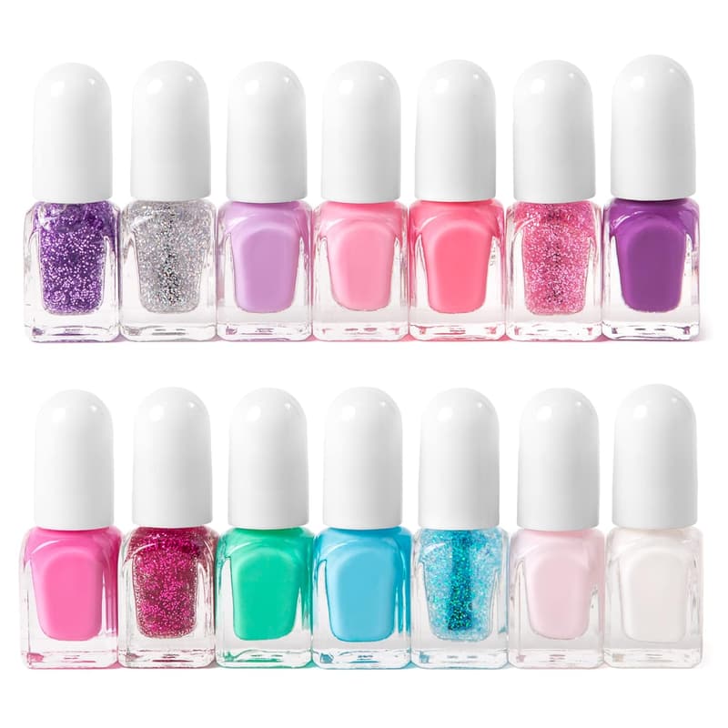 Unicorn Glitter Nail Polish Set - Non-Toxic Art Kit for Girls