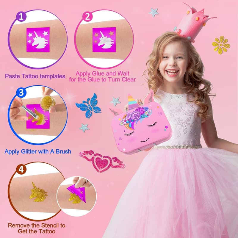 Kids Nail Polish Set with Dryer & Stickers – Non-Toxic Gift for Girls