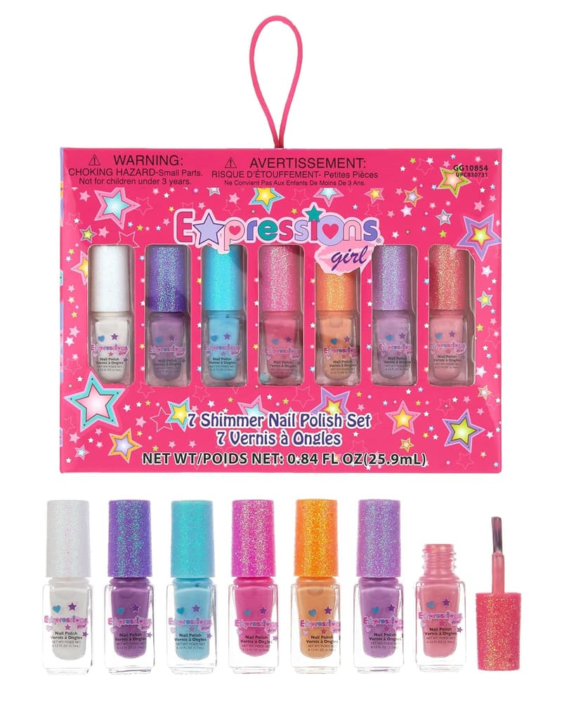 Non-Toxic Glitter Nail Polish Set for Girls & Teens