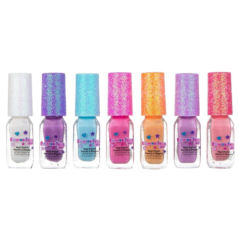 Non-Toxic Glitter Nail Polish Set for Girls & Teens