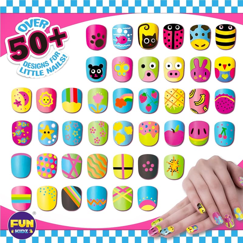 Nail Art Studio Set for Girls 7-12 with Peelable Polish & Accessories