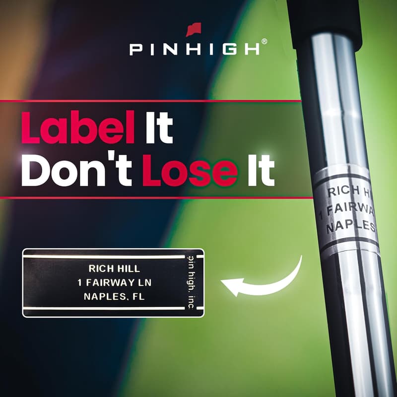Personalized Weatherproof Golf Club ID Labels - Set of 20