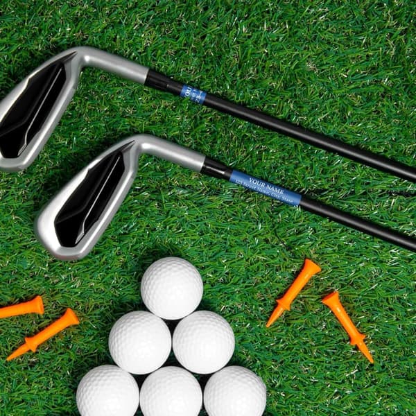 Personalized Blue Golf Club Labels - Set of 30 Weather-Resistant Stickers