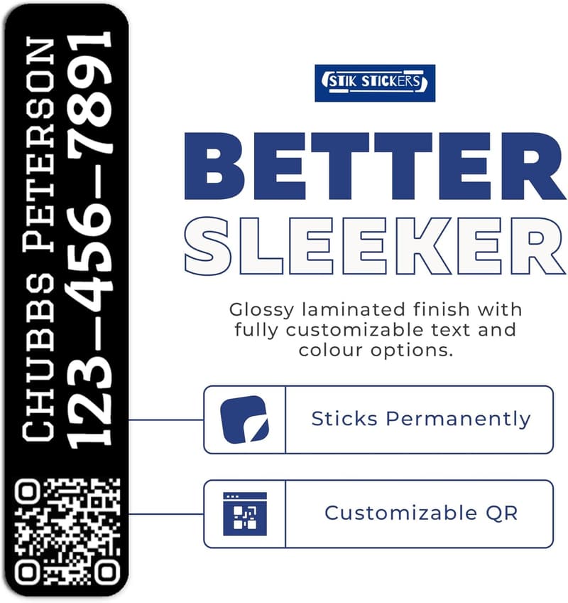 Custom Vinyl Name Tag Stickers for Golf Accessories (32 Pack)