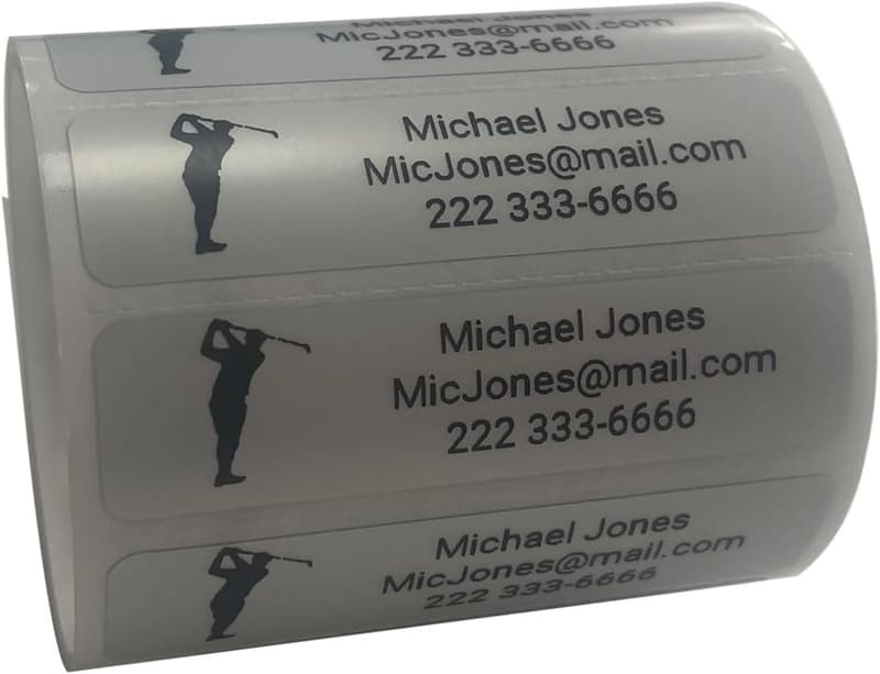 Personalized Waterproof Golf Club Name Labels - 50 Aufkleber