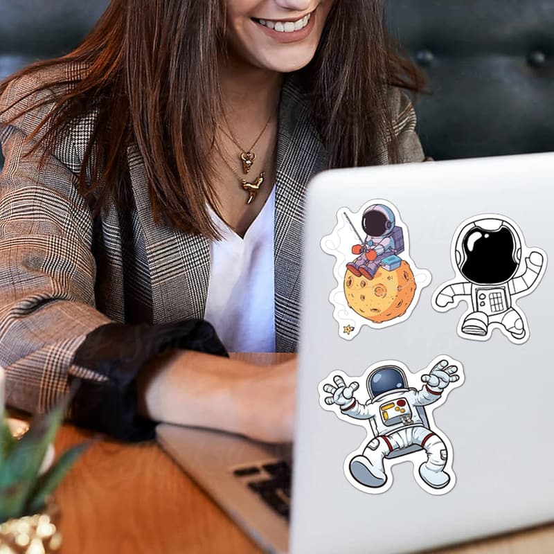 NASA Astronaut Vinyl Stickers Pack - 100 Waterproof Decals for Kids & Teens