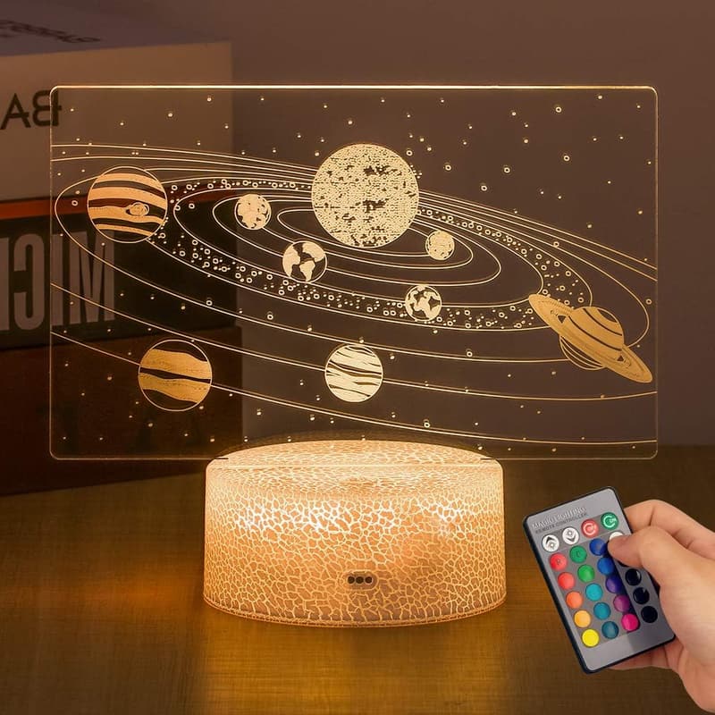 Galaxy 3D Optical Illusion LED Night Light for Kids