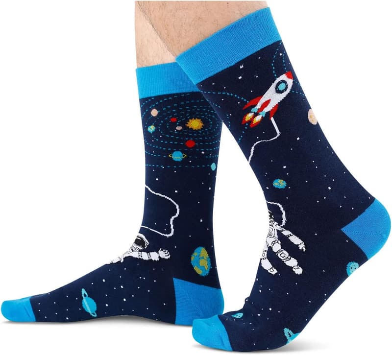 Astronaut & Alien Socks - Fun Gifts for Men & Teens